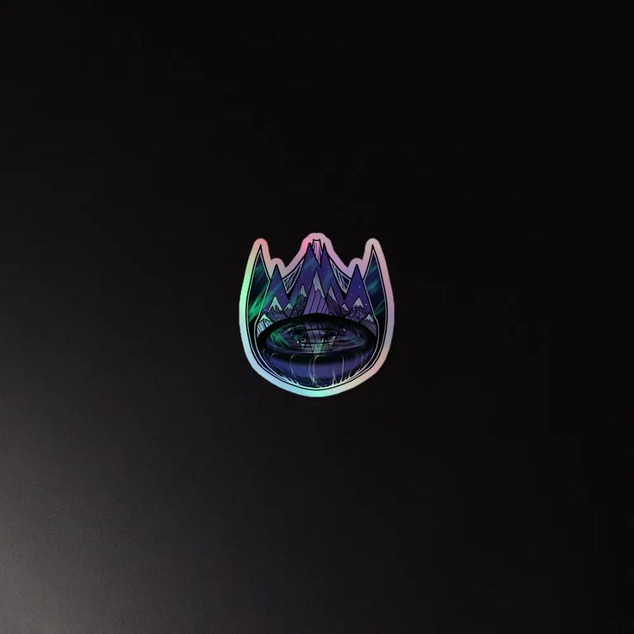 Orion Pool Northern Lights Ethereal Peaks Holographic Sticker product image (2)