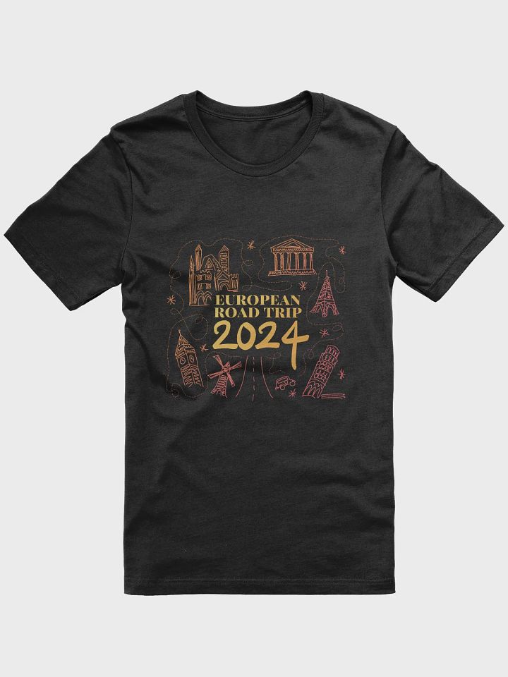 European Road Trip T-Shirt - Yellow Text product image (2)