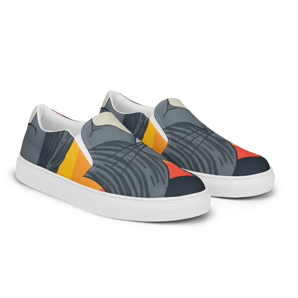 Men's Rainbow Squirrel Canvas Slip-On Shoes product image (2)