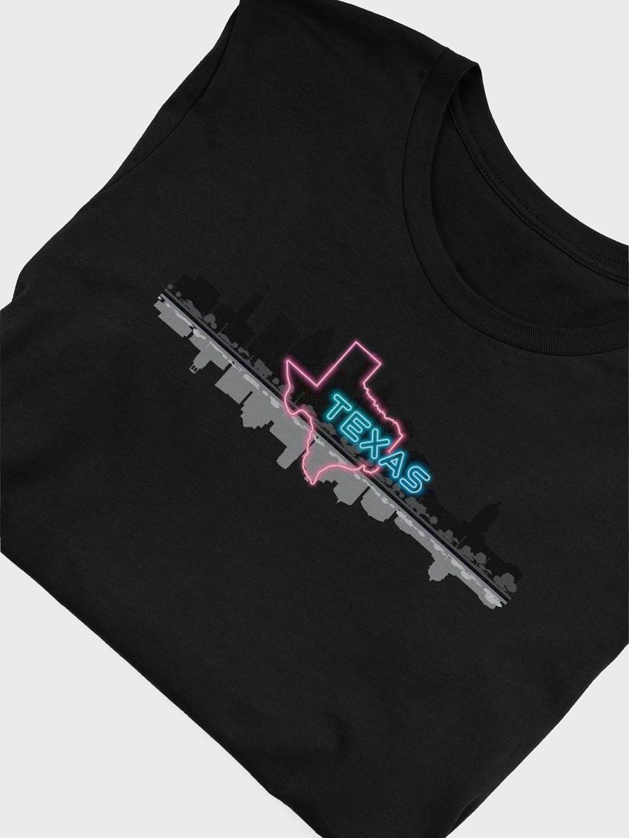 🌆 Austin Skyline Neon Texas T-Shirt | Bella+Canvas Unisex Tee | Retro Glow Texas Pride Shirt product image (5)