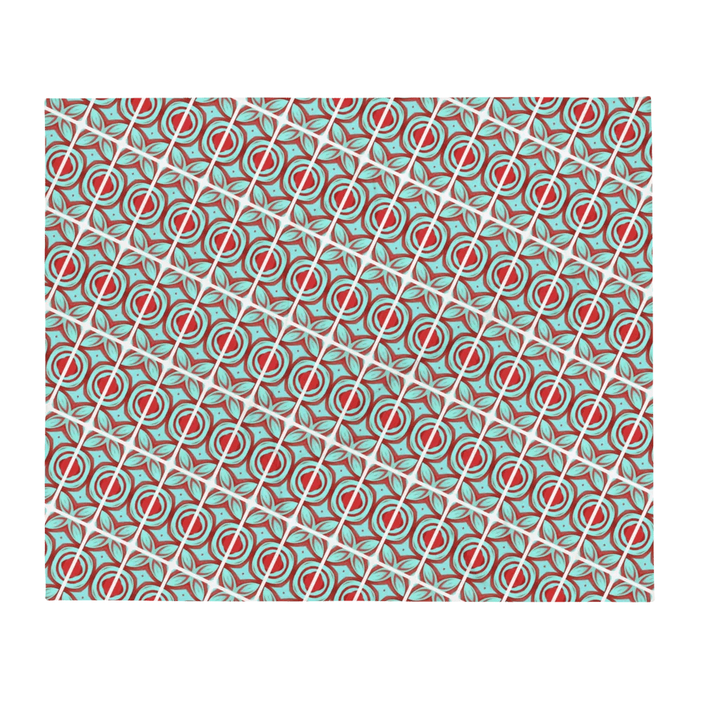 Blue & Red Diagonal Pattern Throw Blanket product image (3)