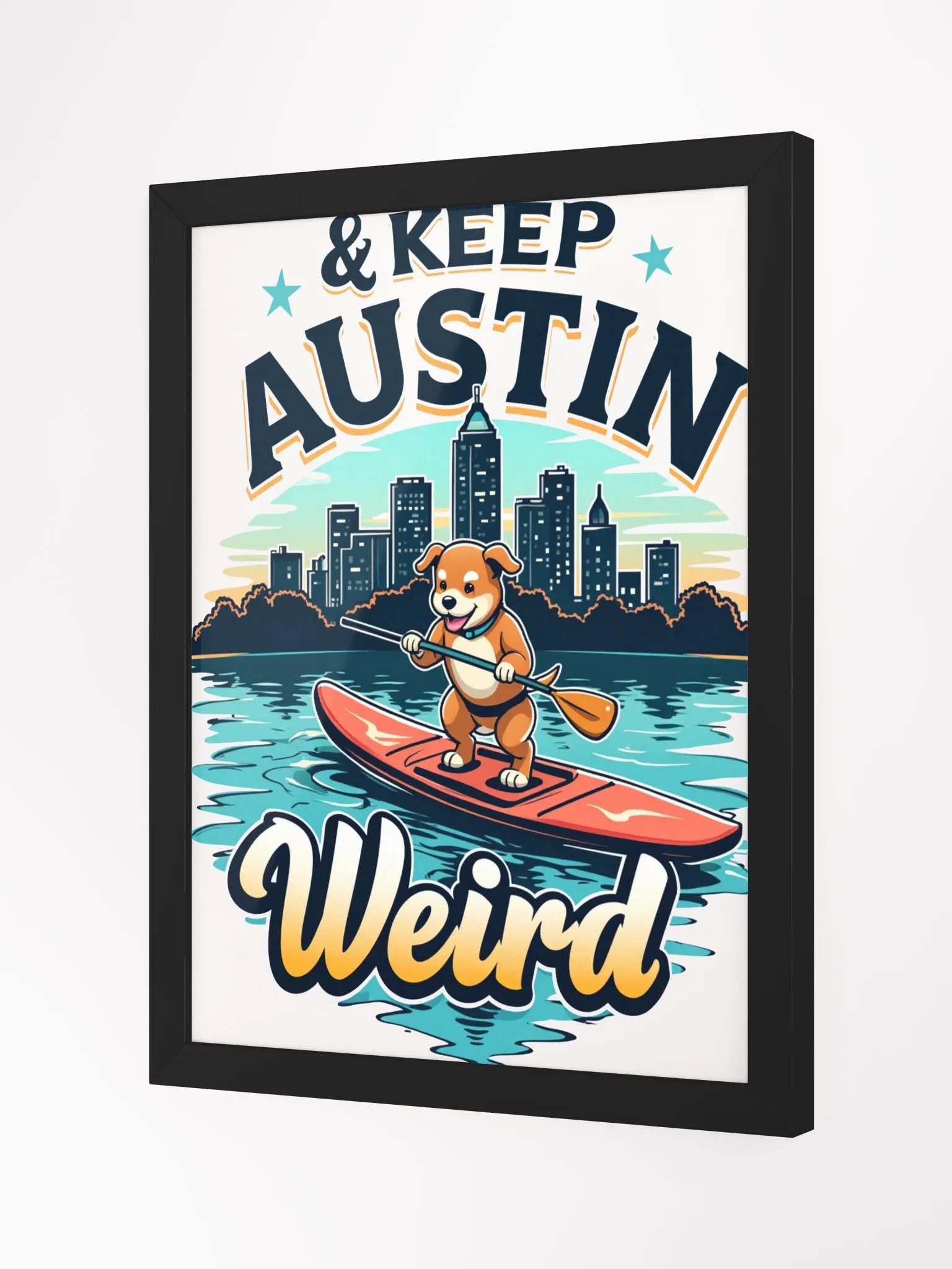 Keep Austin Weird Paddleboarding Poster product image (6)