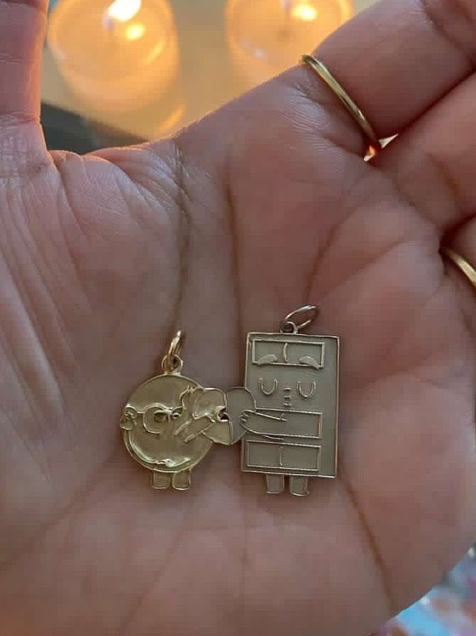 14k Solid Gold Choco & Pancake Pendants product image (5)