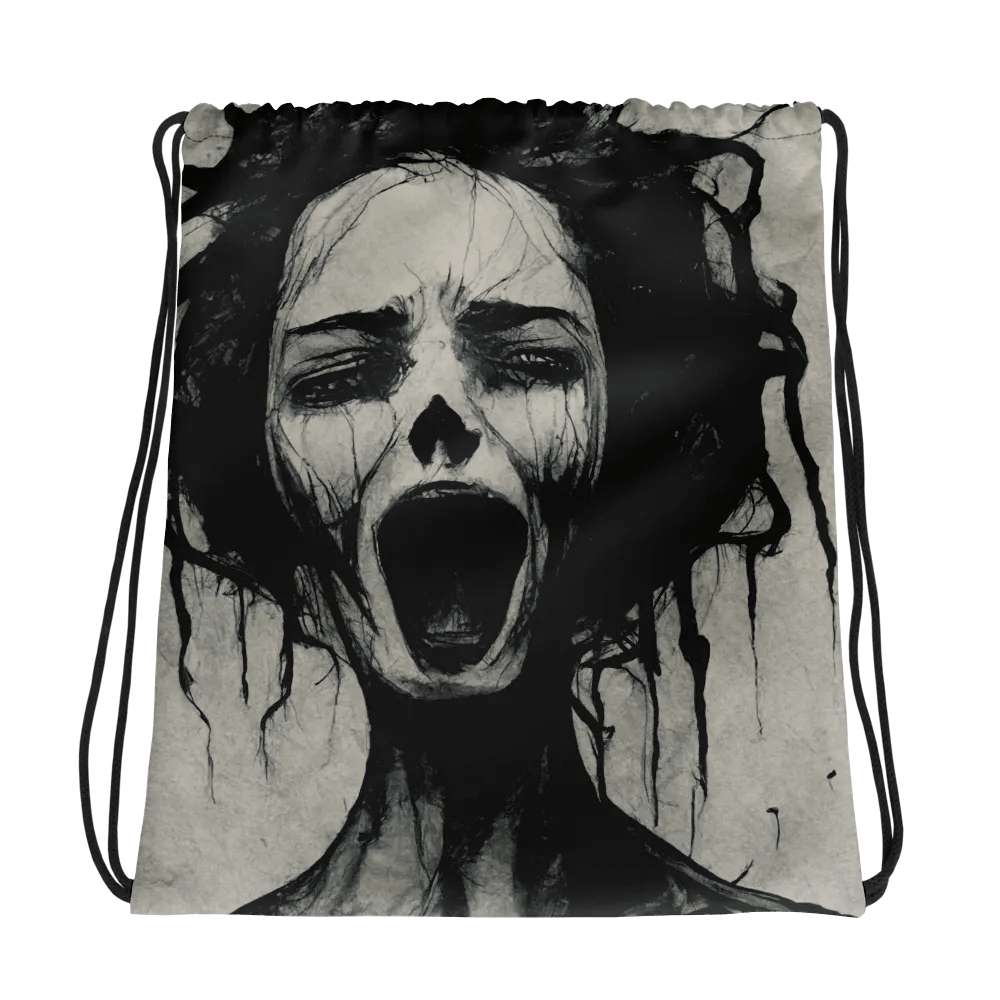 Scream of Expression Drawstring Backpack product image (1)