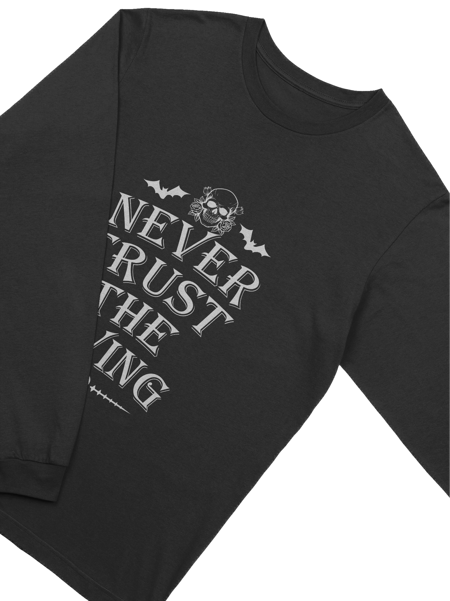 [UM Designs] Never Trust the Living [white] - Unisex Long Sleeve Tee product image (3)