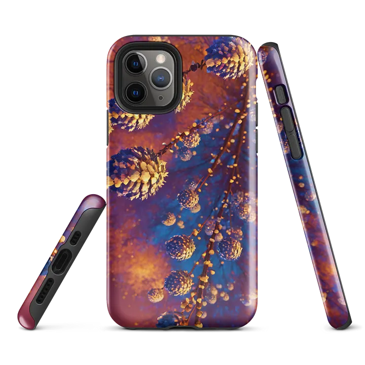 Tough Phone Case for iPhone® - Pinecones in a Fire Abstract Art product image (1)