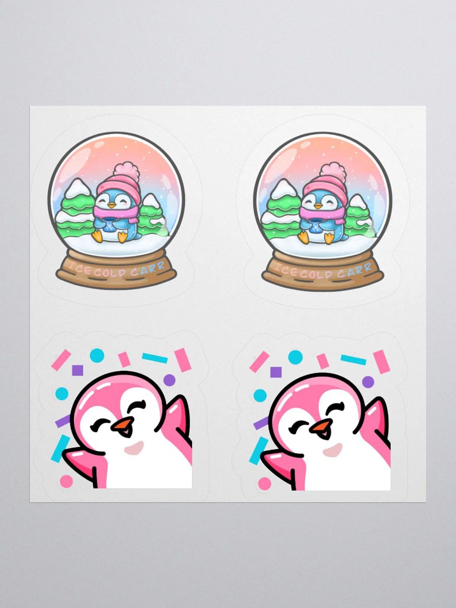 Ice Cold Snow Penguin Globe and Party Penguin Stickers product image (1)