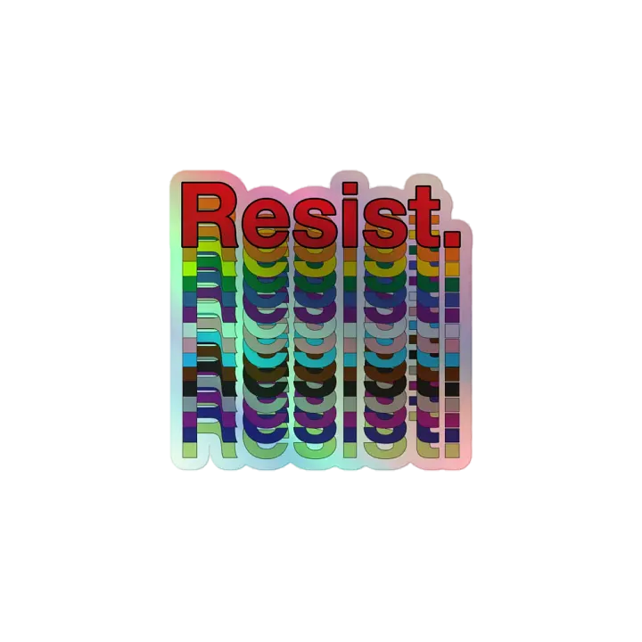 Resist - Rainbow Kiss-Cut Holographic Sticker Sheet product image (1)