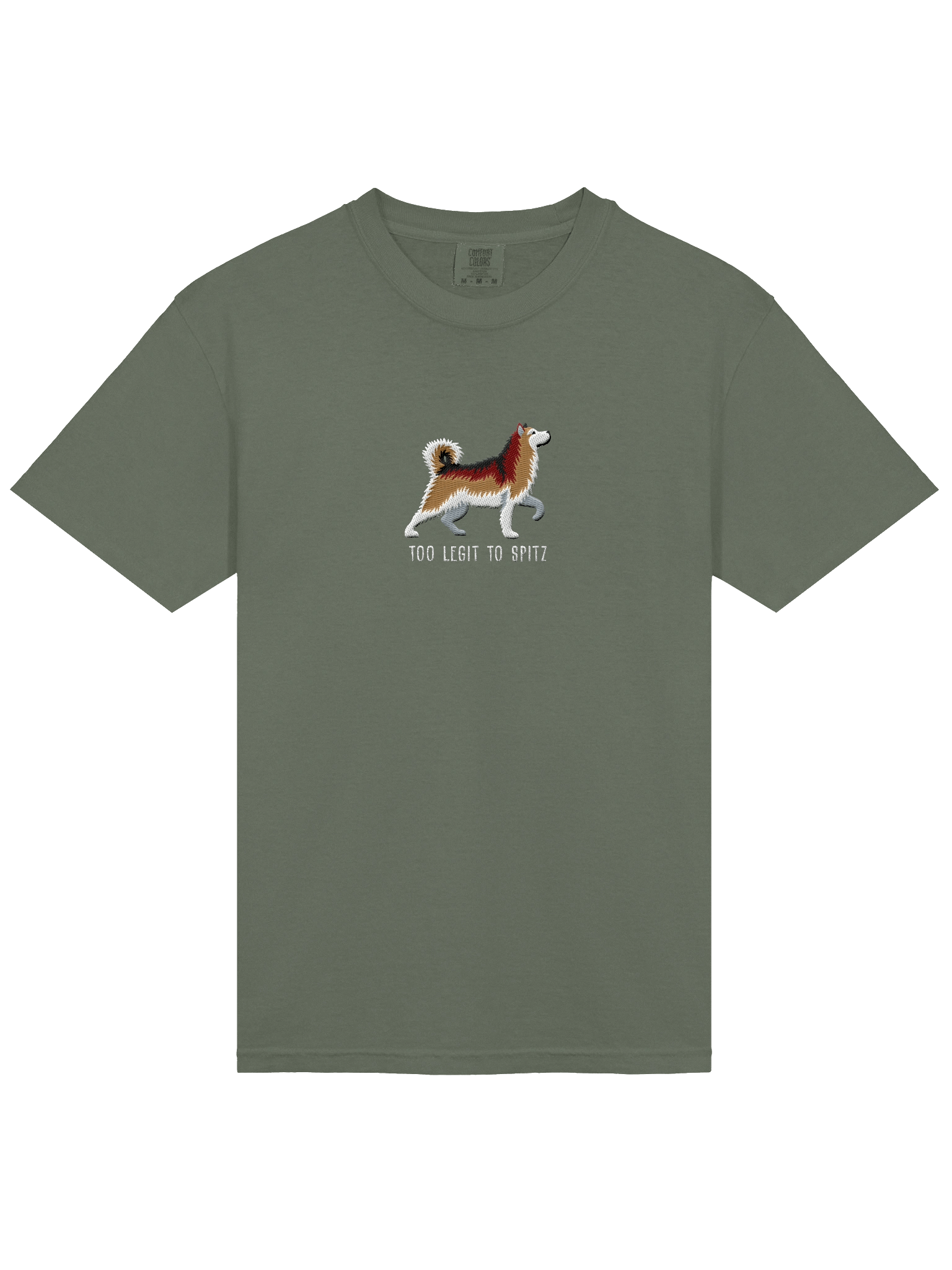 Too Legit to Spitz T-Shirt(Embroidered) of an Alaskan Malamute(Sable) product image (23)