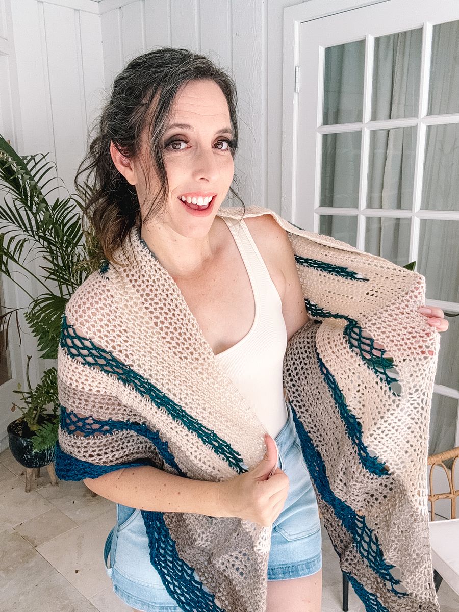 Fisherman's Wharf Short Row Crochet Shawl Pattern product image (3)