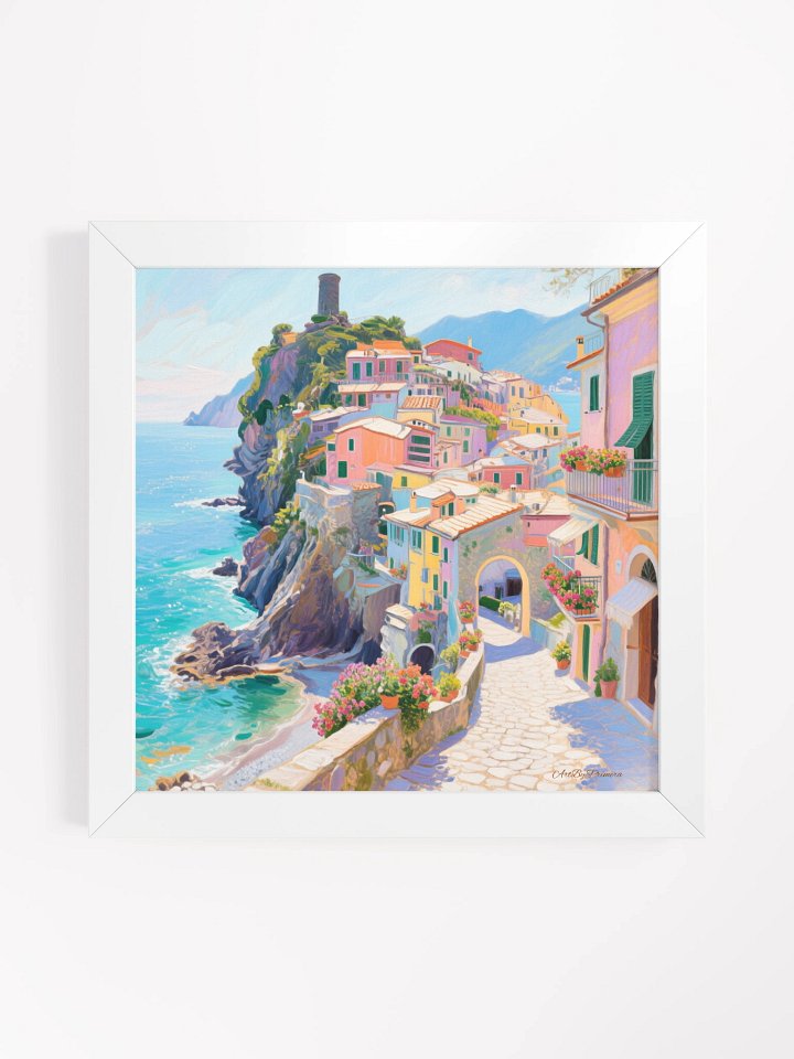 Vernazza Balcony Street View - Framed Poster product image (1)