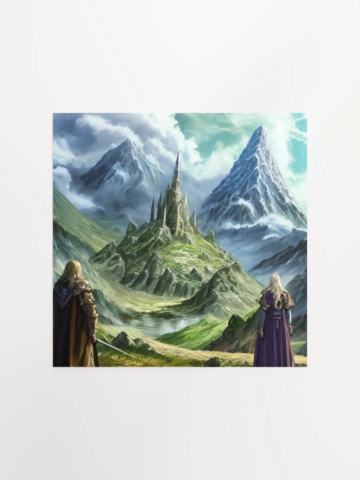 Mystical Castle Fantasy Lord Of The Rings Anime Concept Art Poster product image (4)