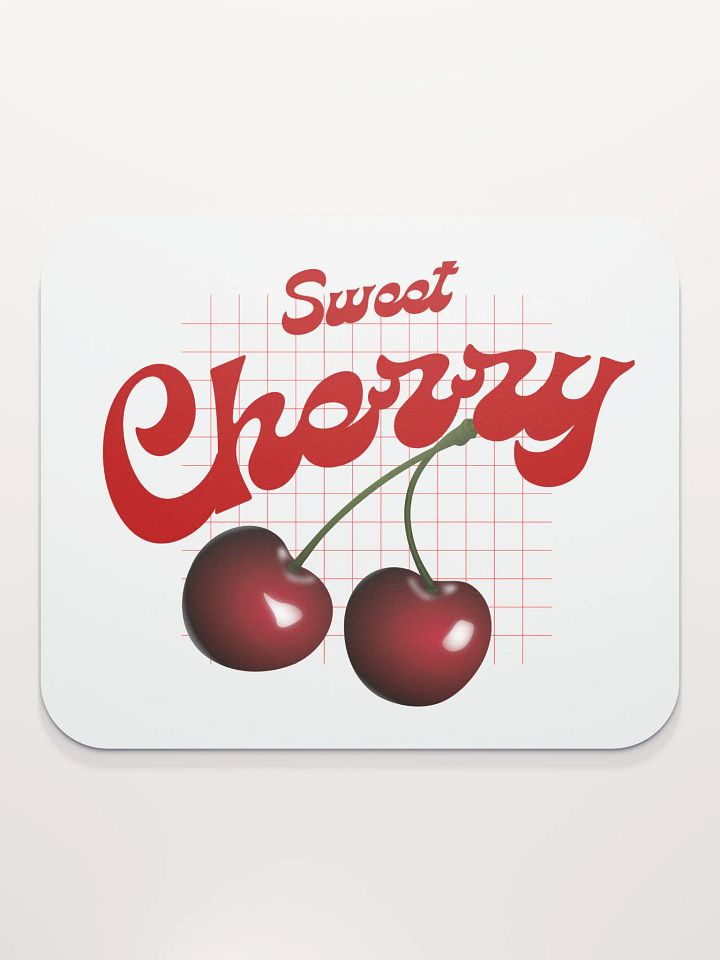 Sweet Cherry Grid Mouse Pad product image (2)
