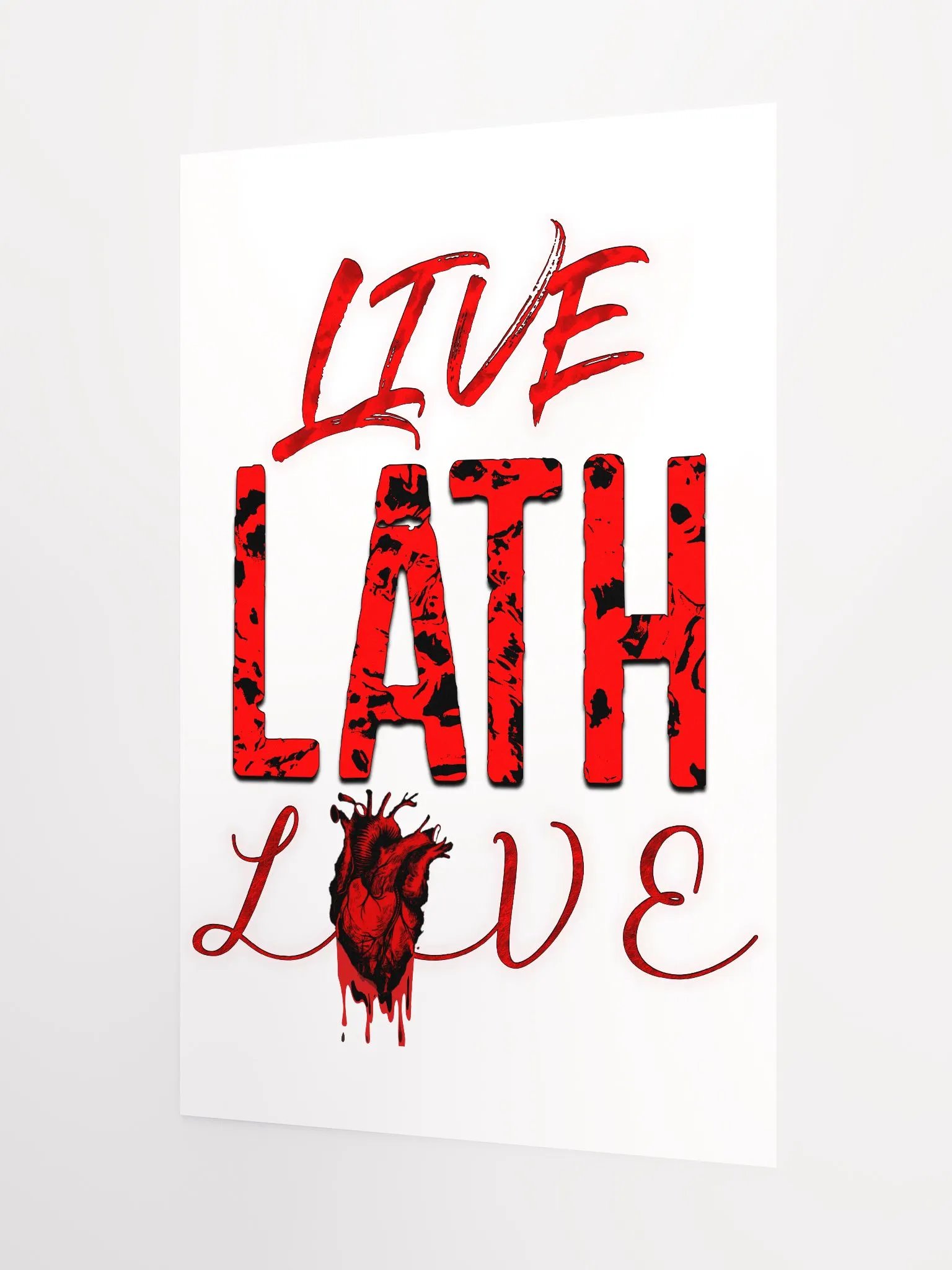 Matte Poster Live Lath Love (WHITE) product image (3)