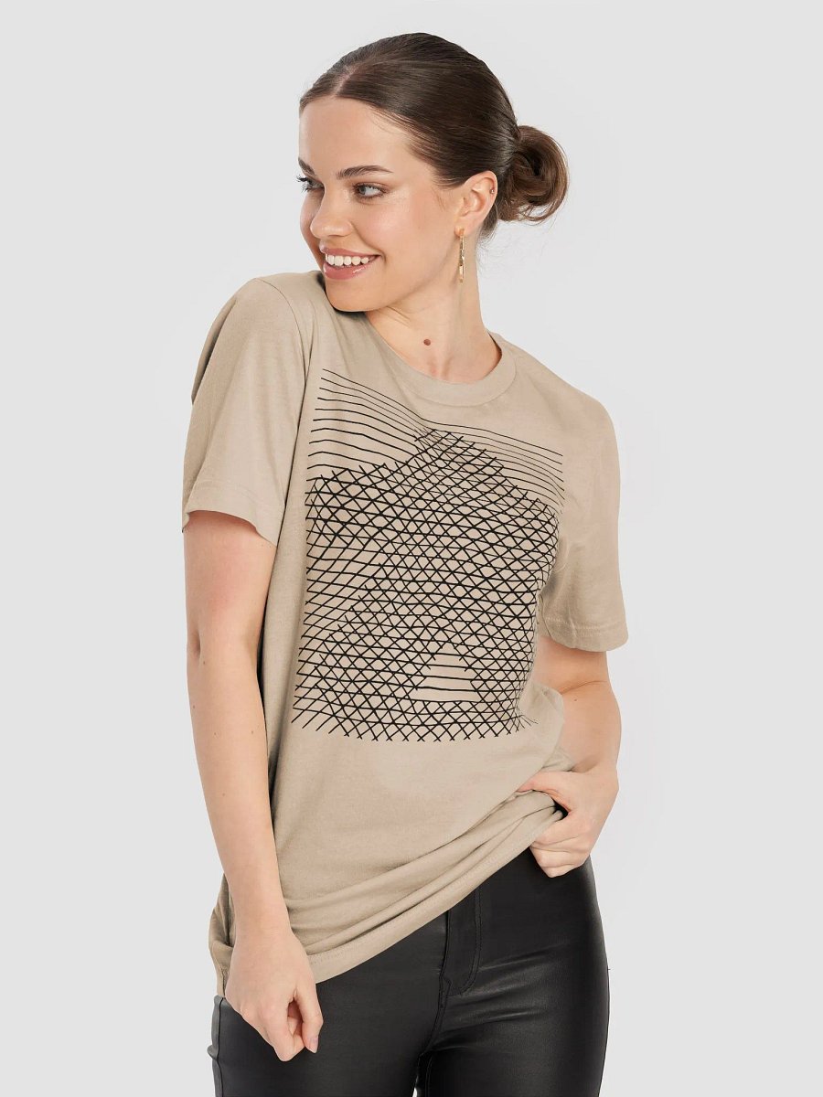 Meeple Lines Cross-hatch T-shirt for Board Gamers - Tan product image (5)
