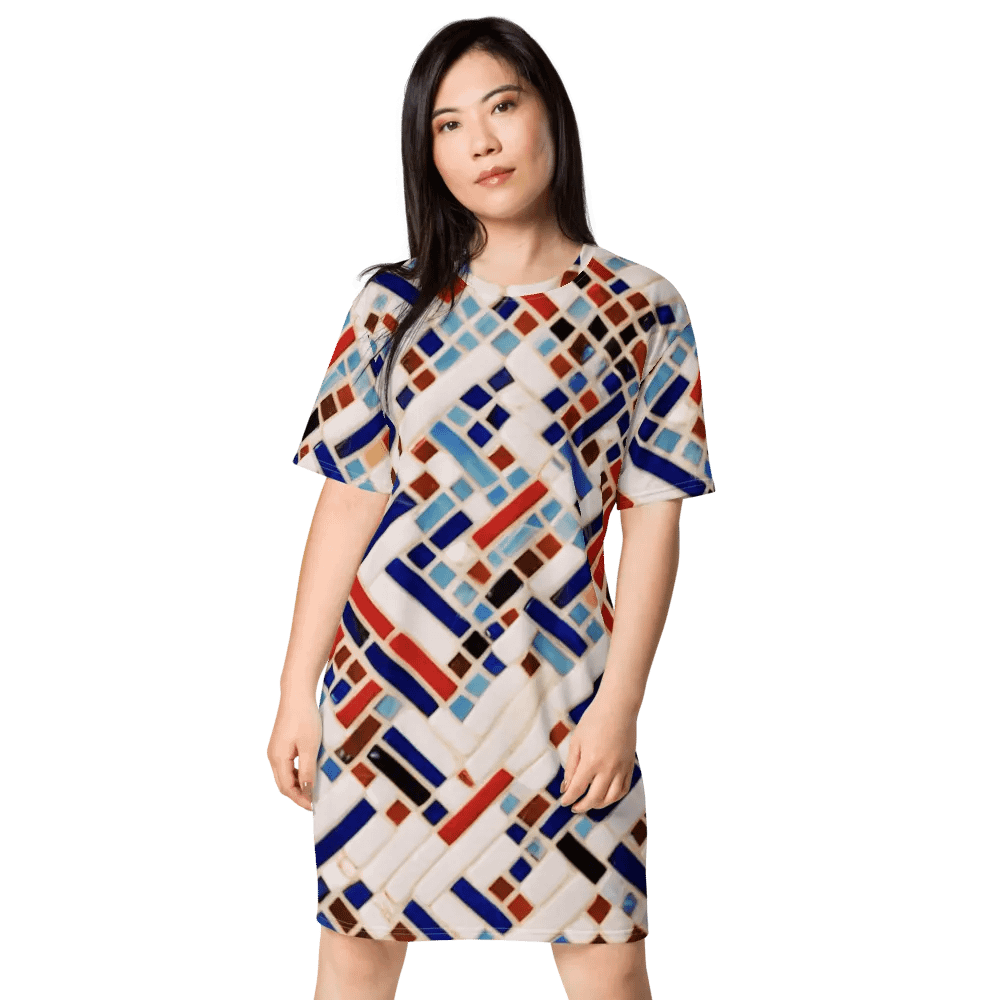 Linear Luxe T Shirt Dress product image (1)