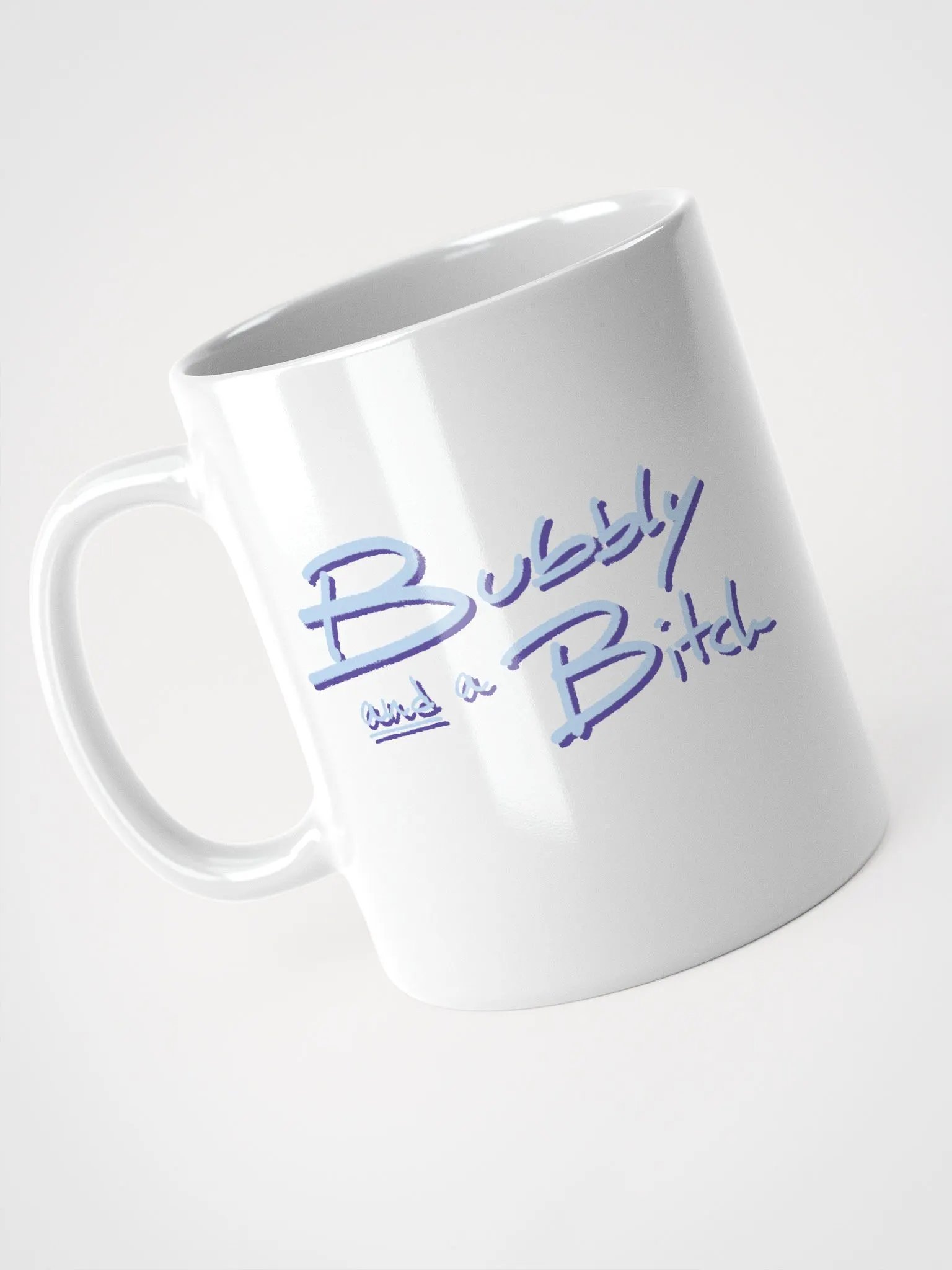 Bubbly and a B*tch (blue and purple shadow design) mug product image (6)