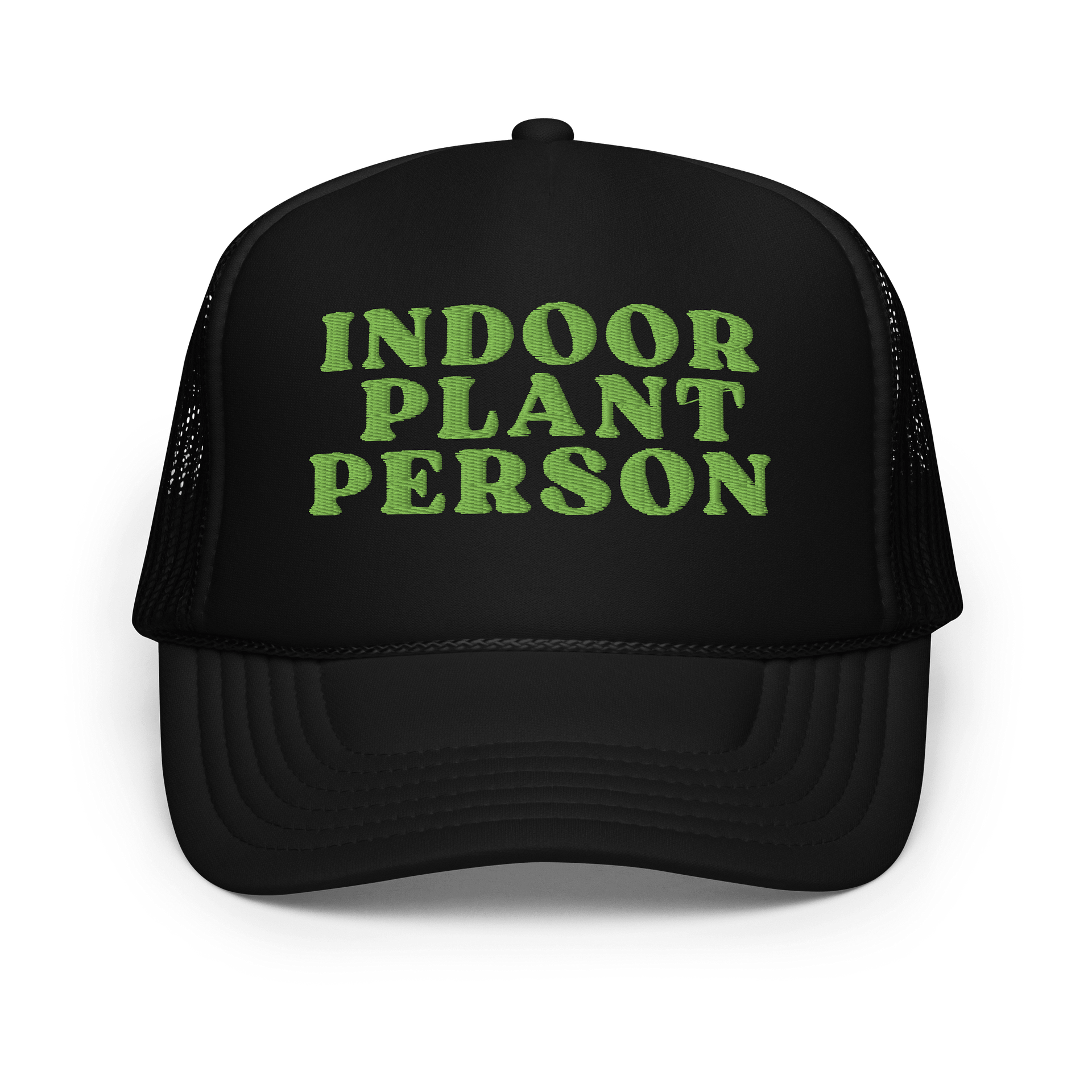 INDOOR PLANT PERSON Foam Trucker Hat product image (1)