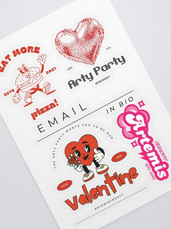Artemis Red Sticker Bundle product image (1)