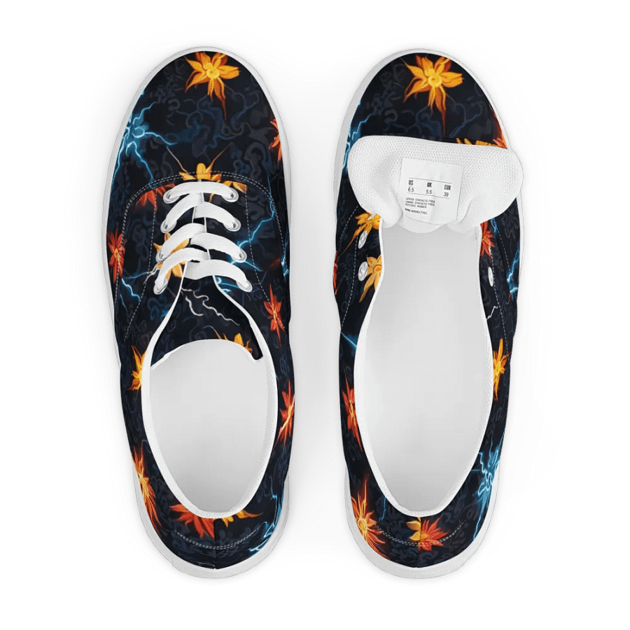 Electric Bloom Lace-Up canvas Shoes product image (8)