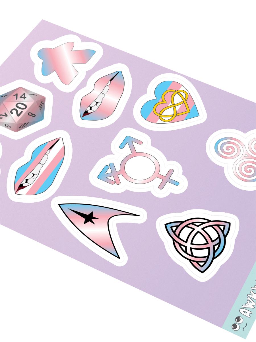 Trans Pride Mixed Designs Sticker Sheet product image (2)