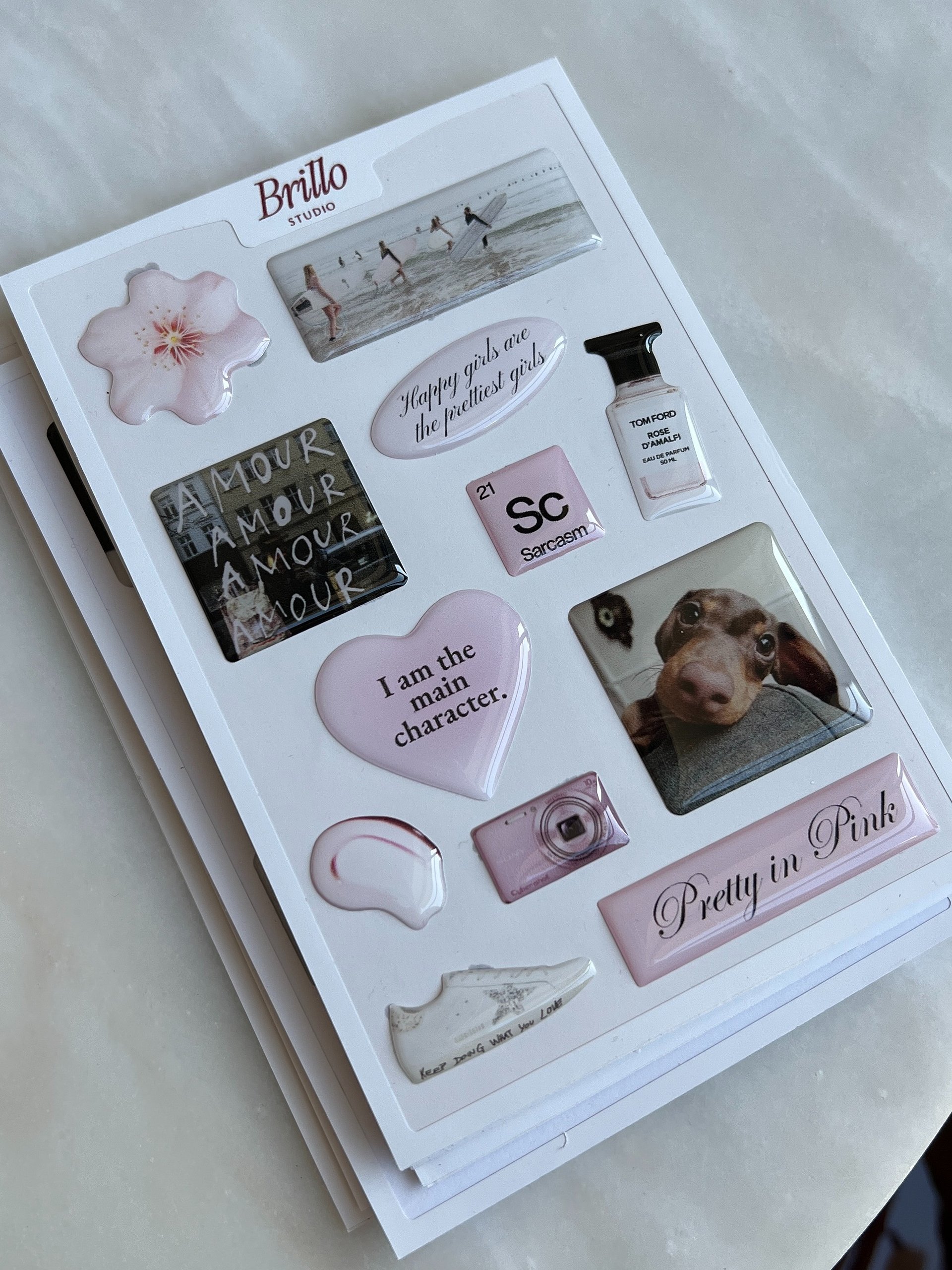 Pink 3D Sticker Set product image (2)