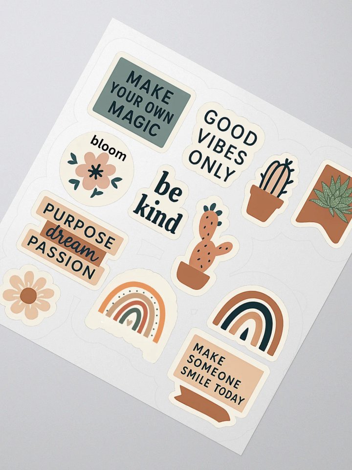 Nature-Inspired Motivational Sticker Set product image (6)