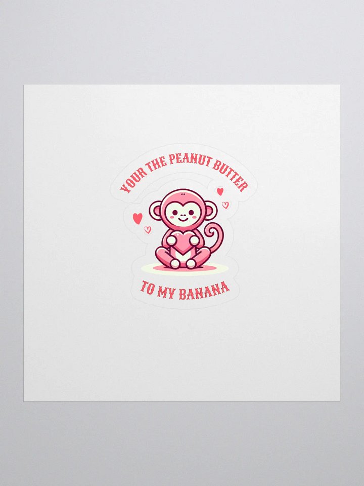 Cute Monkey Love Sticker product image (1)