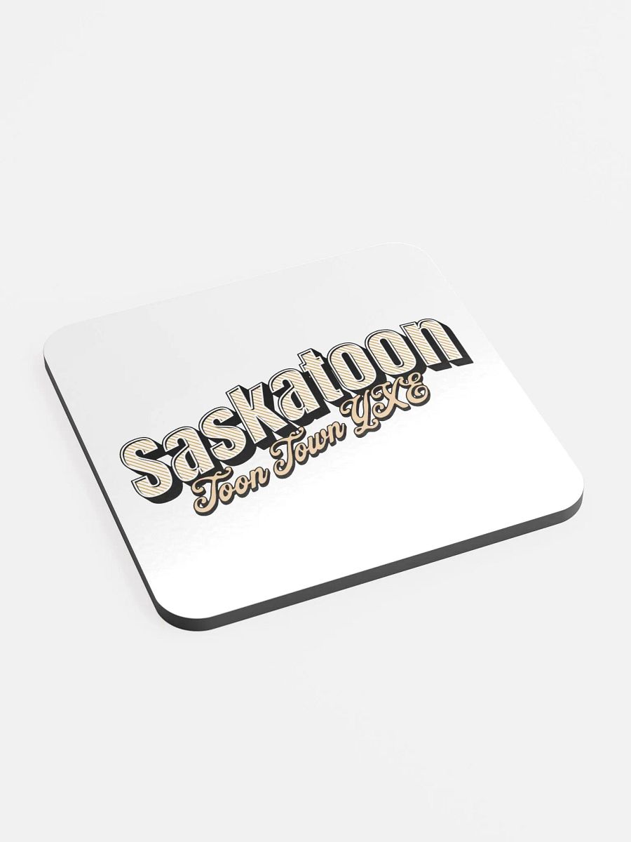 Saskatoon Toon Town YXE Glossed Cork Coaster product image (2)