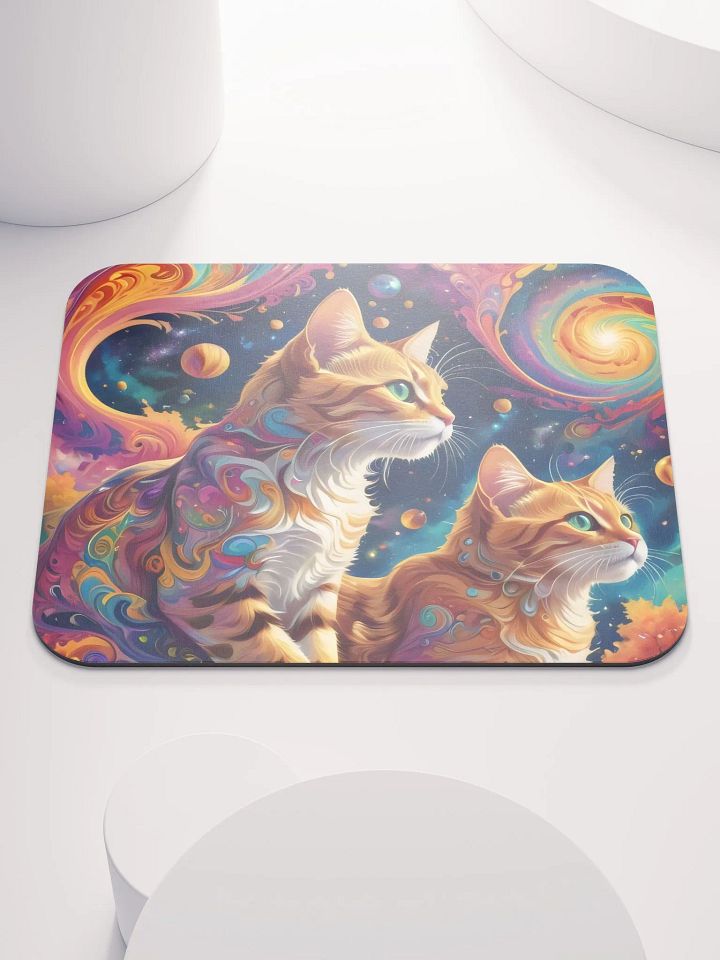 Space Cats Swirl Adventure Mouse Pad product image (2)