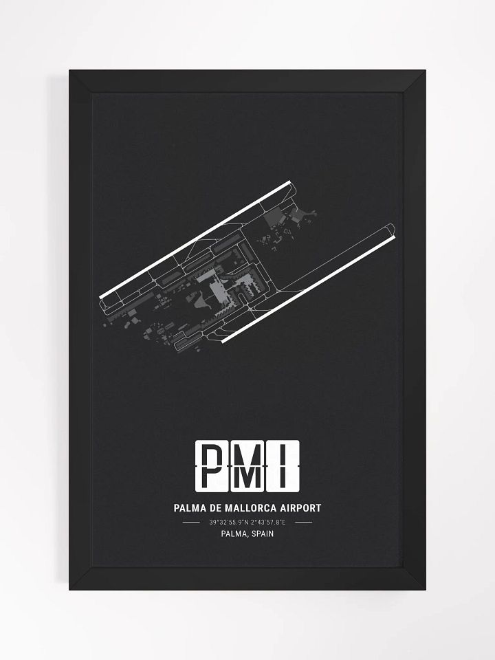 Framed Airport PMI Premium Map On Matt Paper product image (1)