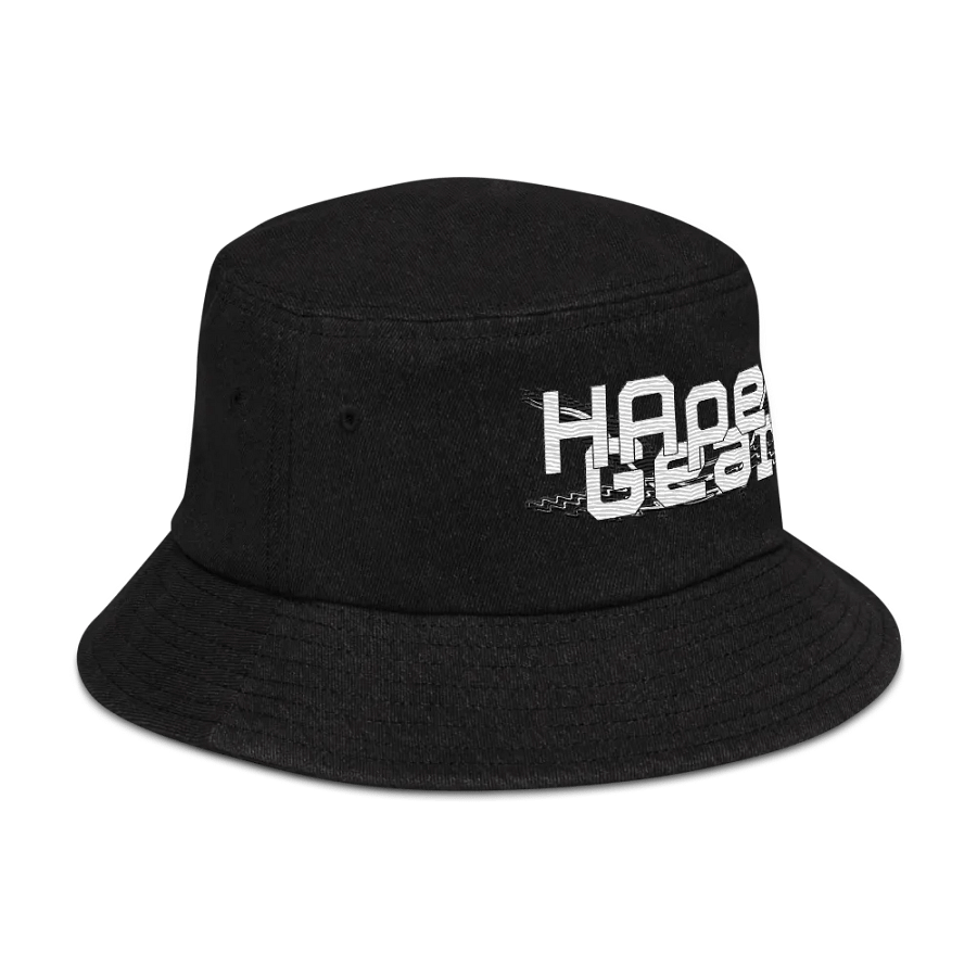 Denim Bucket Hat - Embroidered - White HApex Gear White Logo product image (8)