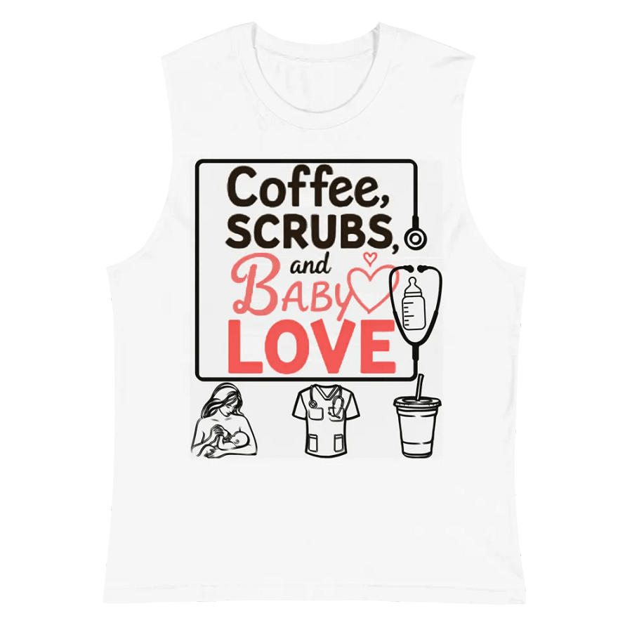 Coffee, Scrubs, and Baby Love Muscle Tank product image (2)