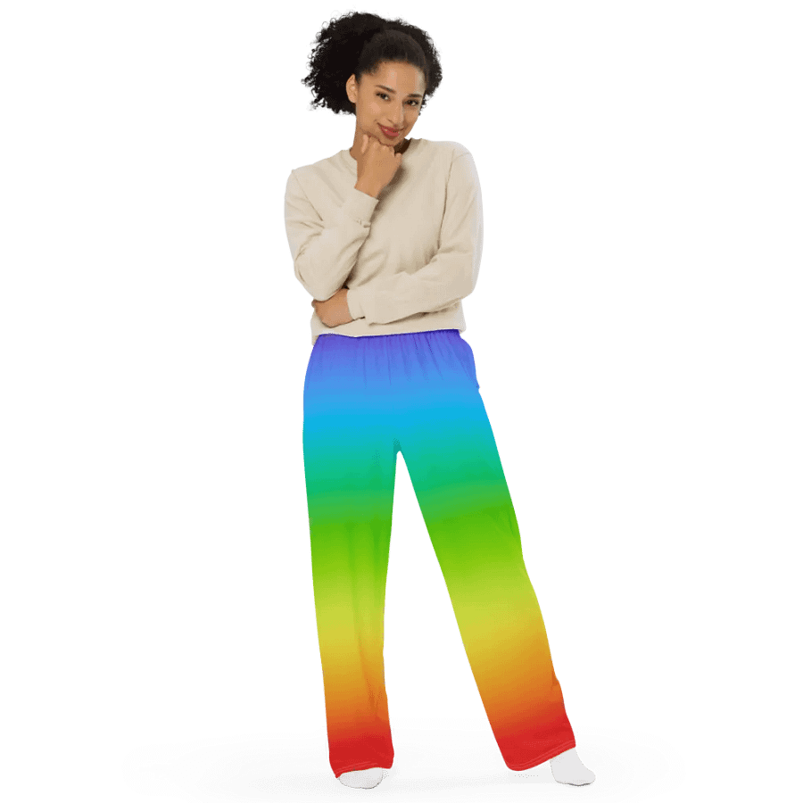 Rainbow Unisex Wide Leg Pants product image (11)
