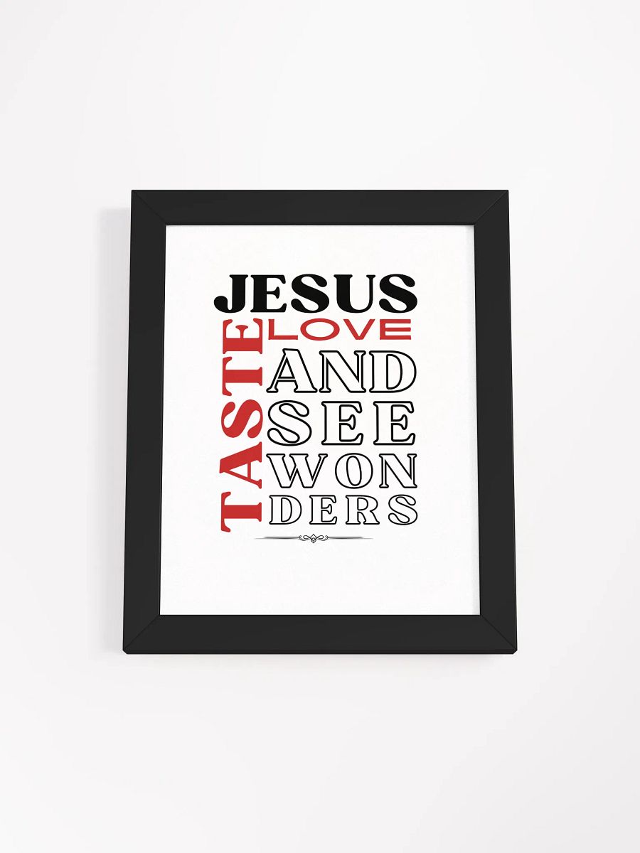 Taste JESUS Love Organic Frame Poster product image (1)