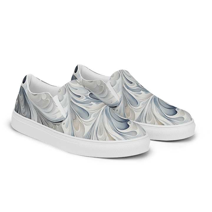 Gray Fractals Canvas Shoes product image (2)