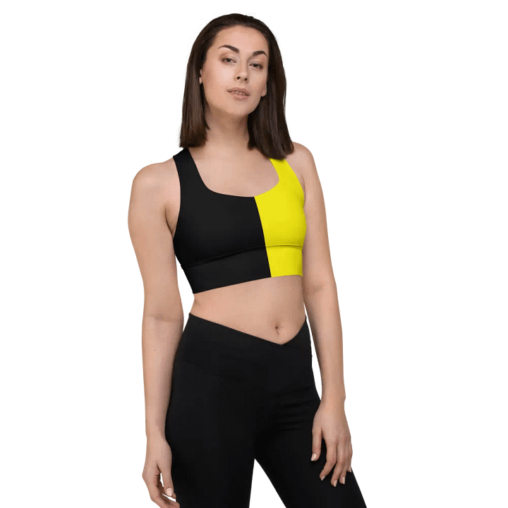 Black & Yellow - Longline Sports Bra product image (2)