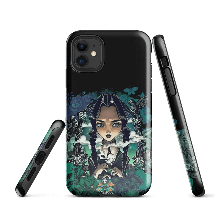 Goth style dark print tough iPhone case product image (1)