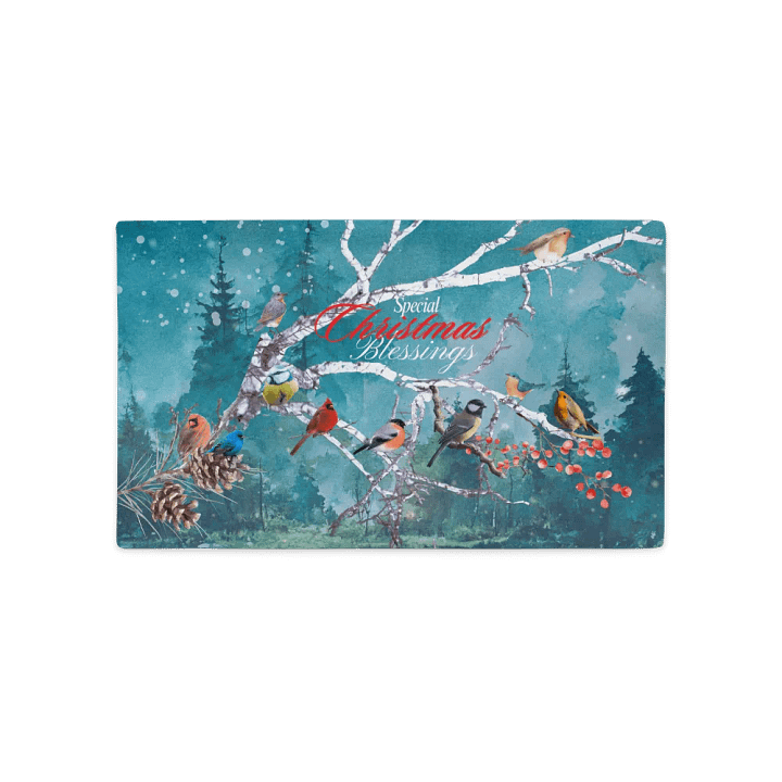 Christmas Blessings Winter bird Pillow Case for friends family home desgners product image (5)