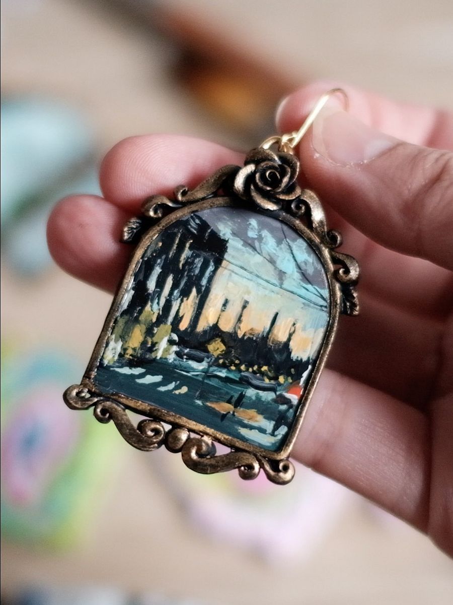 Greenpoint Artist Collab Brooklyn Landscape Earrings product image (4)