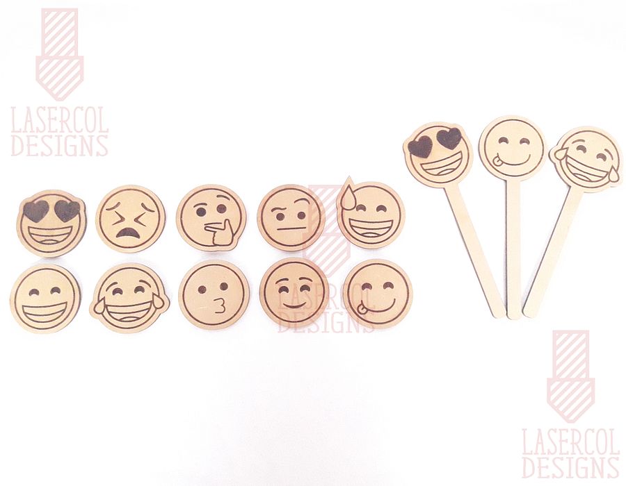Emojis Set 1 - Laser Cut Files product image (10)