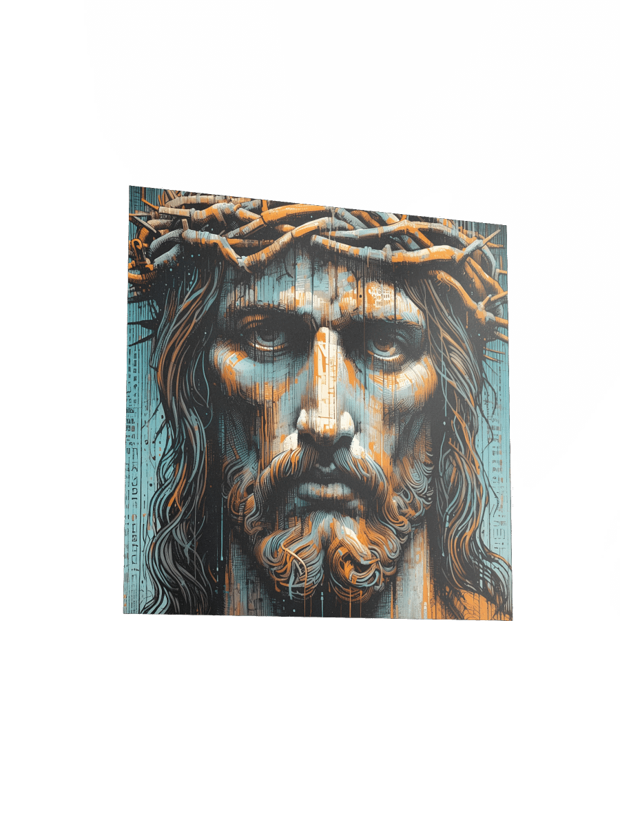 Jesus Christ Crown of Thorns Wall Art | Modern Christ Art Canvas Print for Home & Church Decor product image (11)
