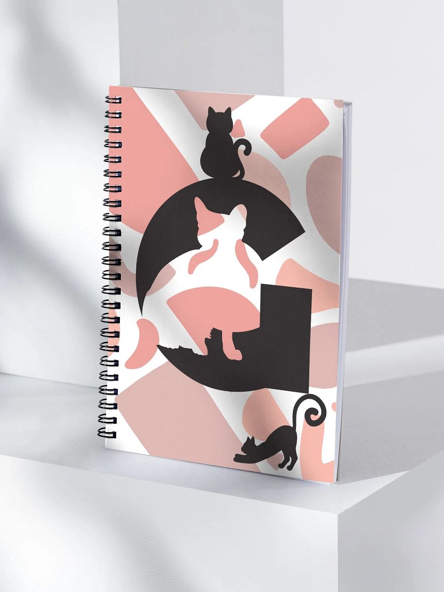Monogram Letter G Cat Lover Geometric Pinks Notebook product image (4)