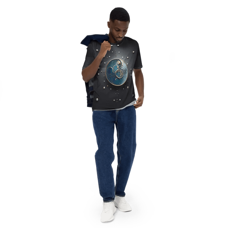 Blue Gold Art T shirt product image (5)