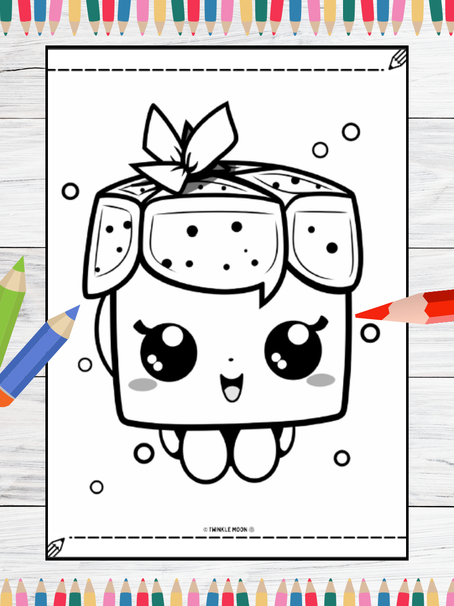 20 Cute Kawaii Coloring Pages#3 (PDF Coloring Pages) product image (5)
