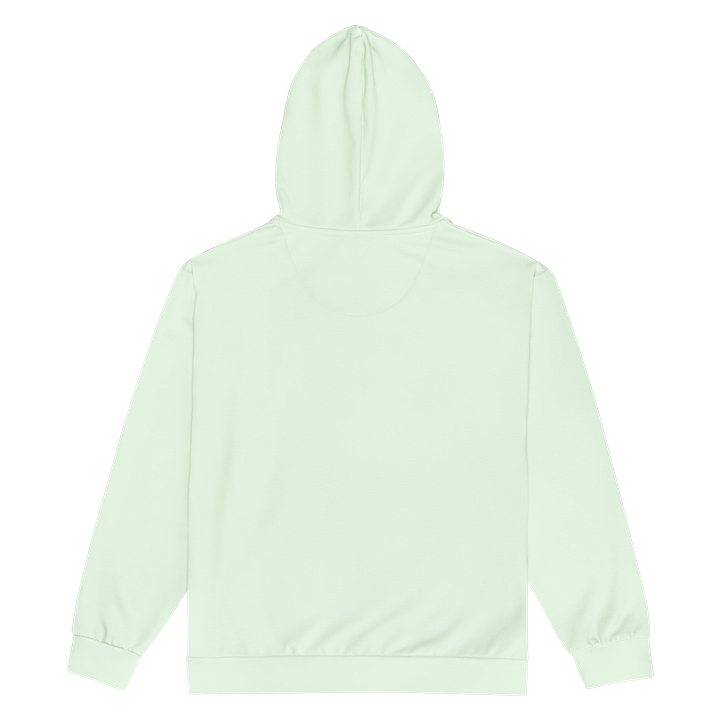 Pastel Mint Green Solid Color Eco Friendly Unisex Zip Hoodie product image (2)