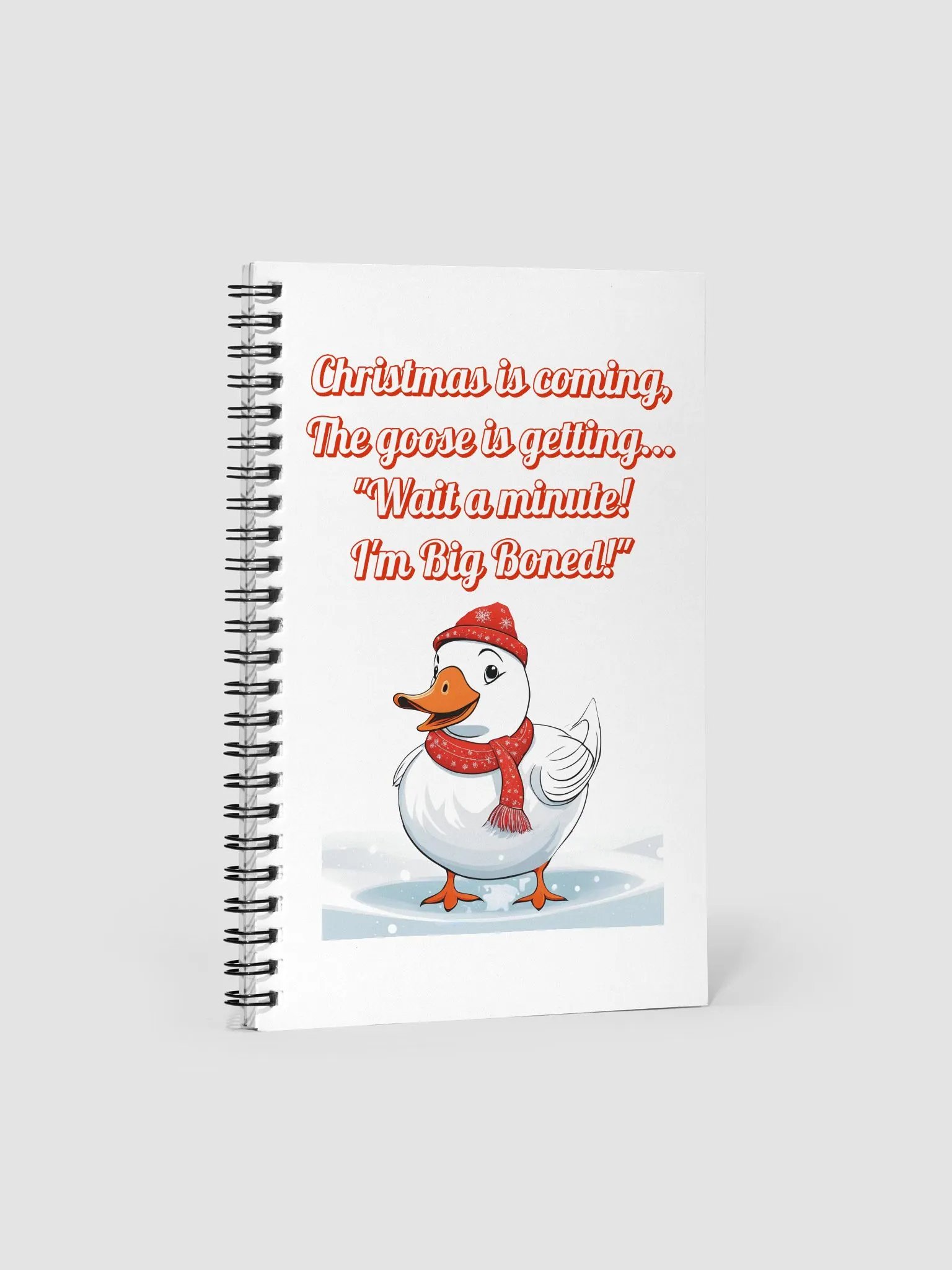 Wait A Minute! I'm Big Boned! Funny Christmas Spiral Notebook product image (3)