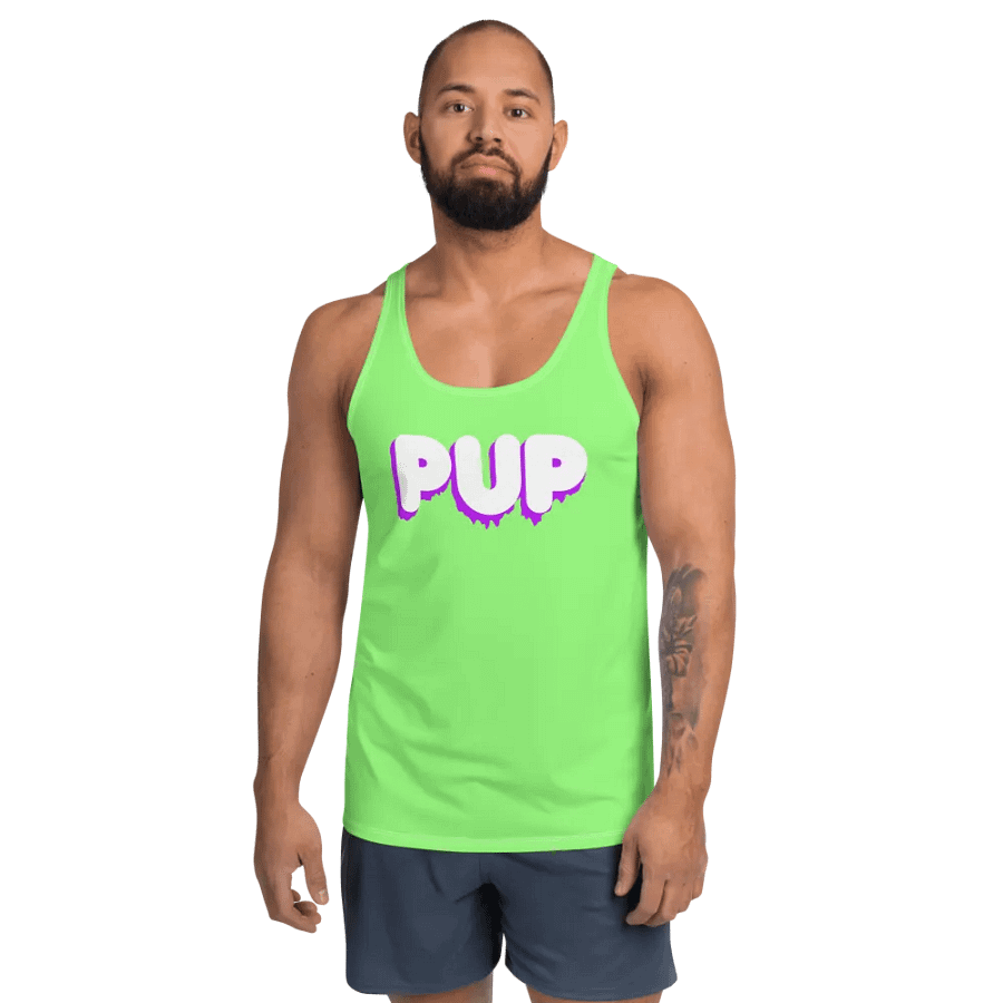 Identity Tank - PUP - Lime Green / Purple / White product image (3)