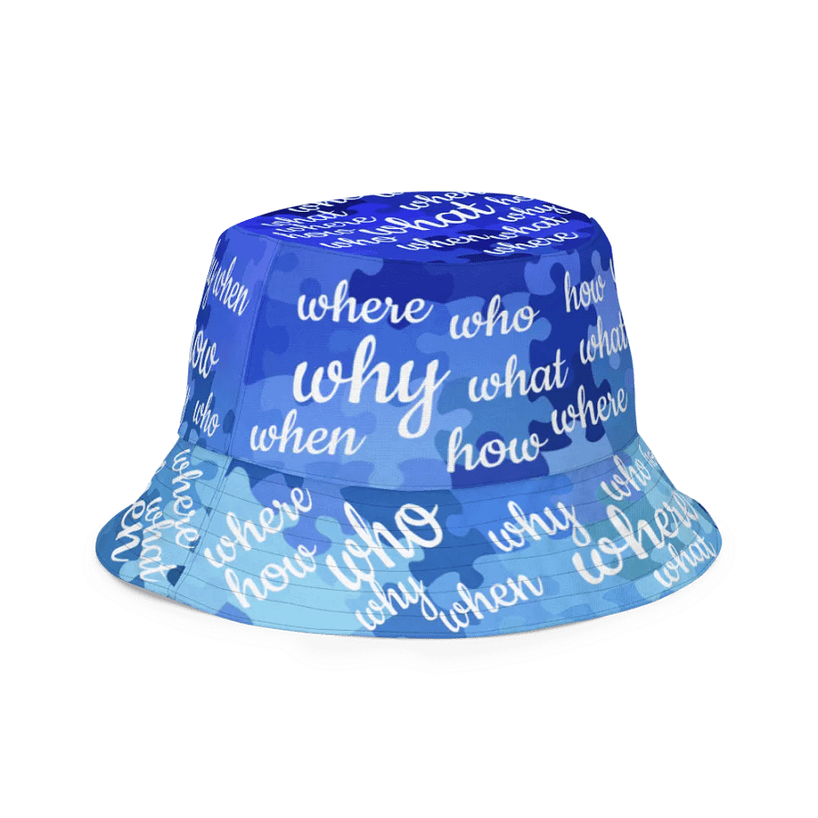 How Puzzling Blue Reversible Bucket Hat product image (3)