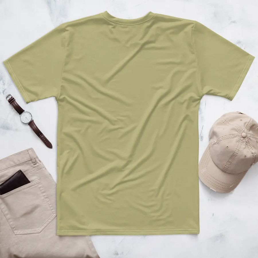 Plain Medium Yellow True Summer Men's Crewneck Polyester Heavyweight Premium T-Shirt by Treasure Pie product image (2)
